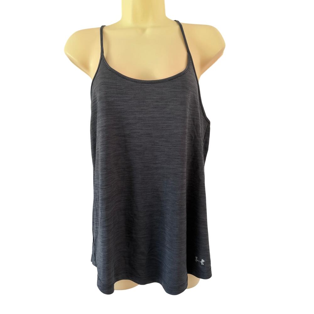 Under Armour Heat Gear Gray Strappy Tank Top Women’s Size Large